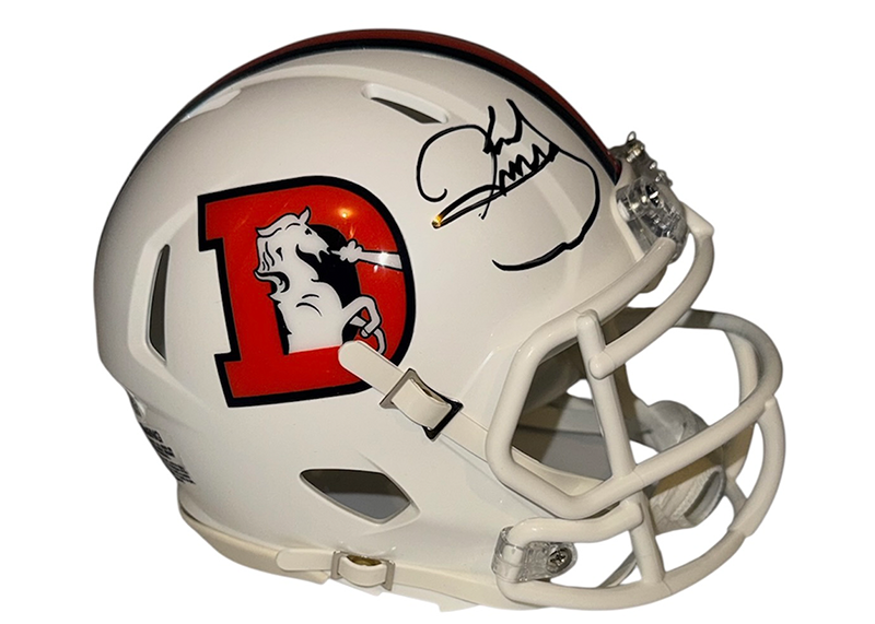 Karl Mecklenburg Signed Denver Broncos Alternate Speed Mini Helmet JSA