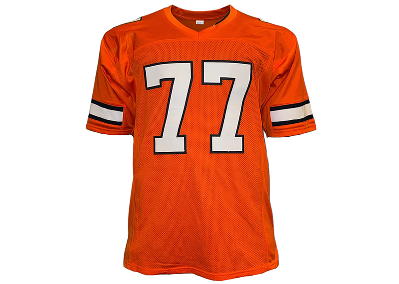 Karl Mecklenburg Signed Denver Orange Football Jersey JSA