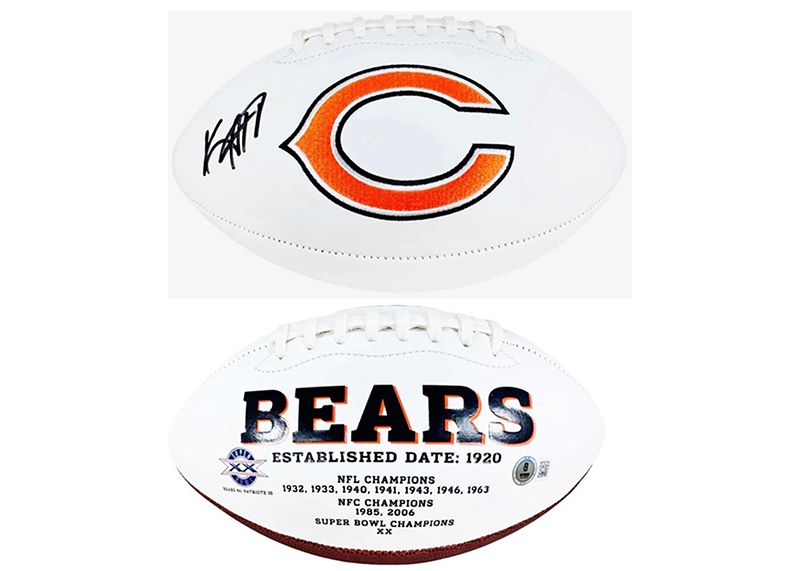 Keenan Allen Signed Chicago Bears Official NFL Team Logo Football (Beckett)