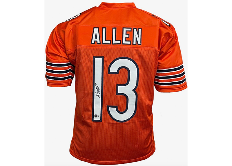 Keenan Allen Signed Custom Orange Football Jersey Beckett