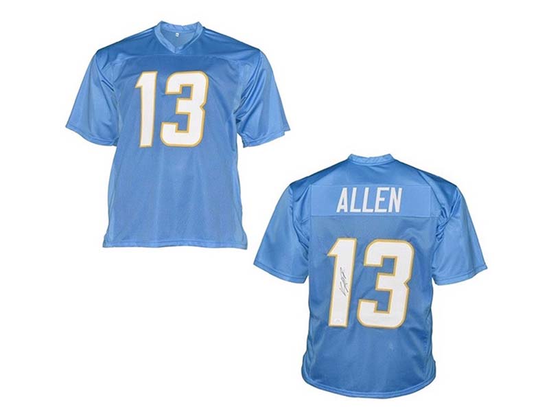 Keenan Allen Signed Custom Powder Blue Football Jersey JSA