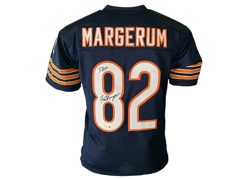 Ken Margerum Signed Chicago Blue Football Jersey Beckett