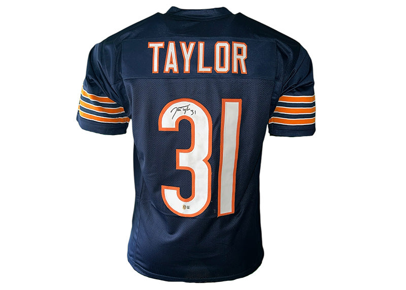 Ken Taylor Signed Blue Football Jersey Beckett