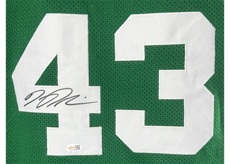 Kendrick Perkins Signed Boston Green Basketball Jersey JSA