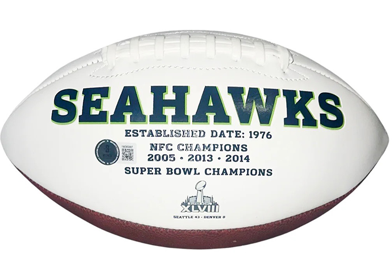 Kenneth Walker III Signed Seattle Seahawks Official NFL Logo Football Beckett