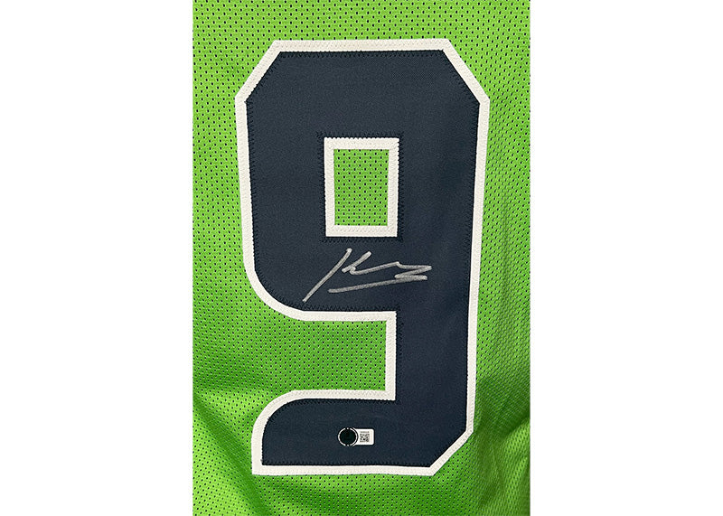 Kenneth Walker lll Signed Custom Neon Green Football Jersey Beckett