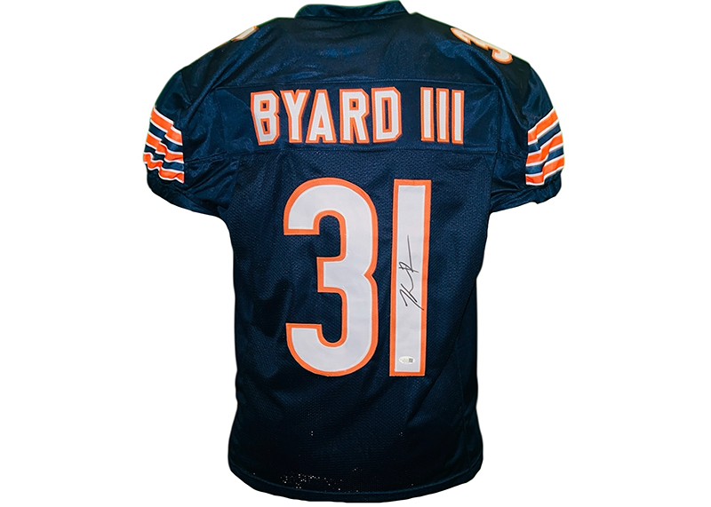 Kevin Byard Signed Chicago Blue Football Game Cut Jersey JSA