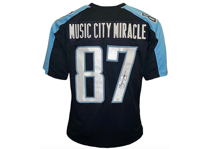 Kevin Dyson Signed Music City Miracle Blue Football Jersey JSA