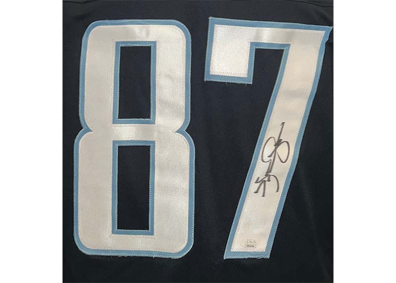 Kevin Dyson Signed Music City Miracle Custom Blue Football Jersey JSA