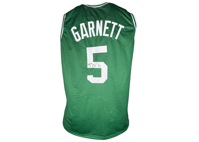Kevin Garnett Signed Boston Green Basketball Jersey JSA