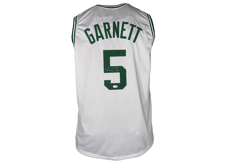 Kevin Garnett Signed Boston White Basketball Jersey JSA