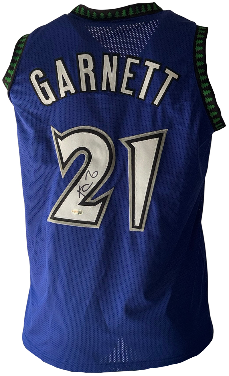 Kevin Garnett Signed Minnesota Blue Basketball Jersey JSA