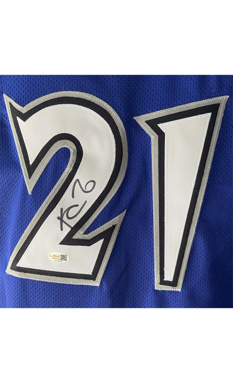Kevin Garnett Signed Minnesota Blue Basketball Jersey JSA