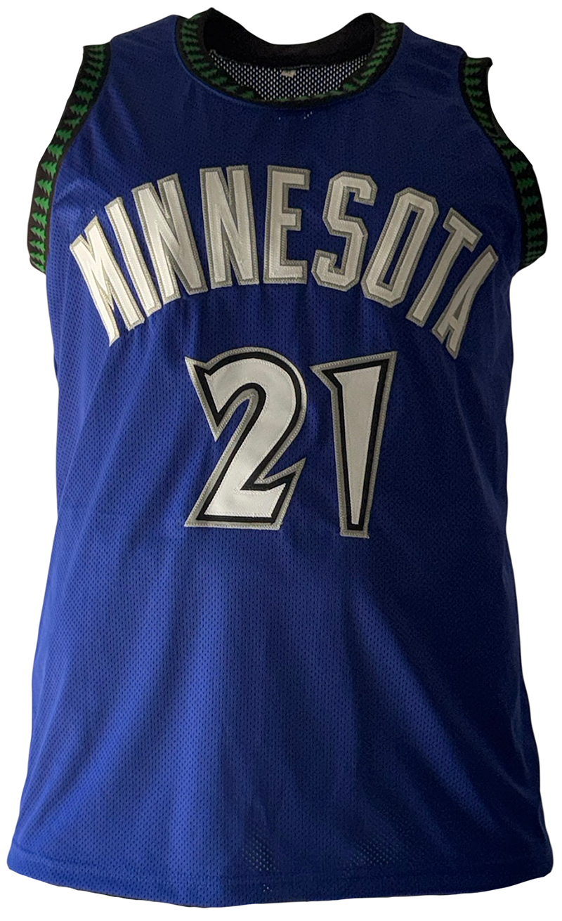 Kevin Garnett Signed Minnesota Blue Basketball Jersey JSA