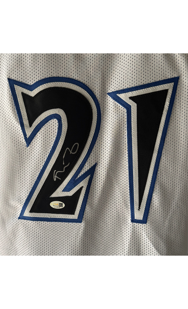 Kevin Garnett Signed Minnesota White Basketball Jersey JSA