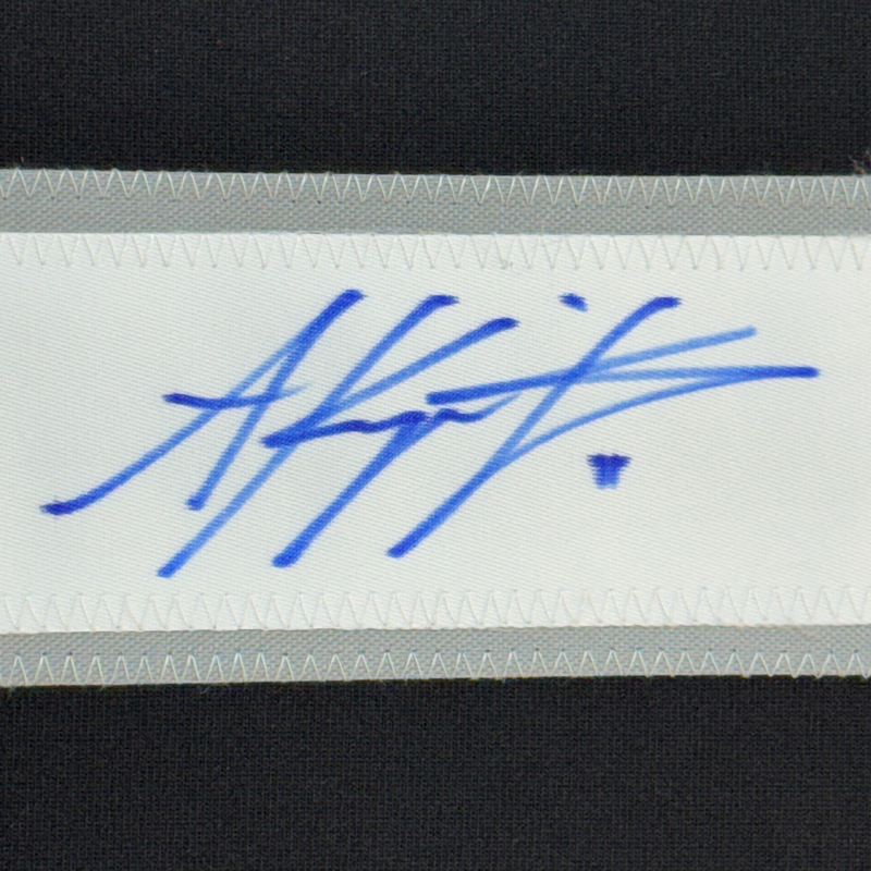 Framed Autographed/Signed Anze Kopitar 35x39 Los Angeles LA Black Hockey Jersey JSA COA