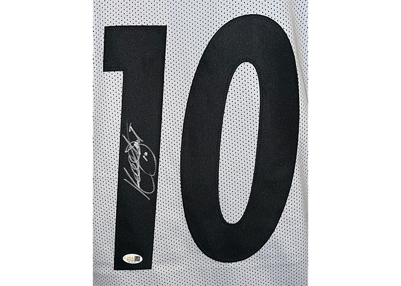 Kordell Stewart Signed Pittsburgh White Football Jersey JSA