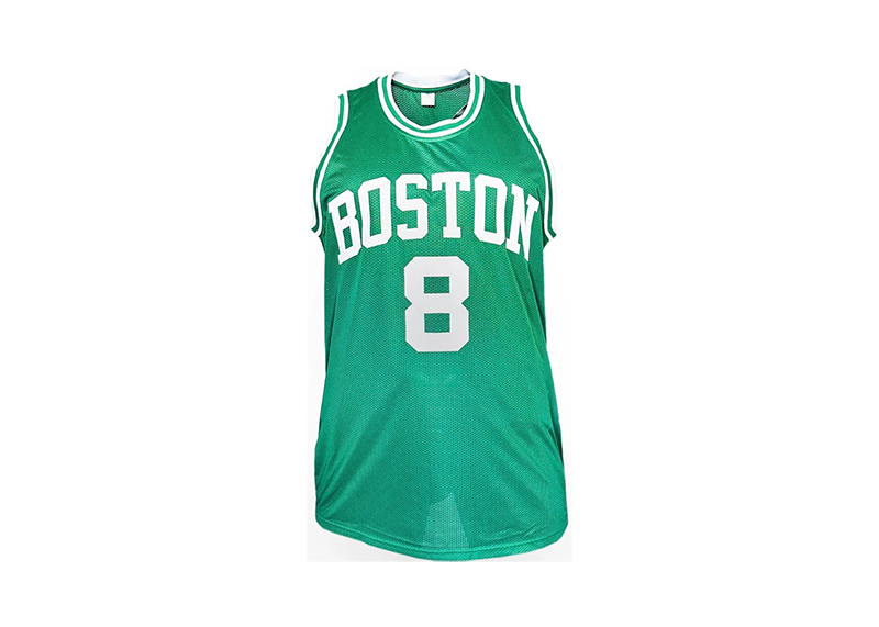 Kristaps Porzingis Signed Custom Boston Green Basketball Jersey (Beckett)