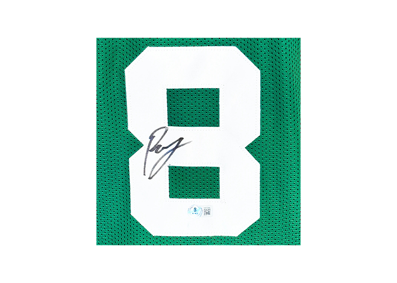 Kristaps Porzingis Signed Custom Boston Green Basketball Jersey (Beckett)