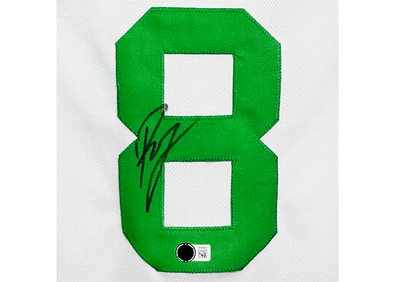 Kristaps Porzingis Signed Boston White Basketball Jersey (Beckett)