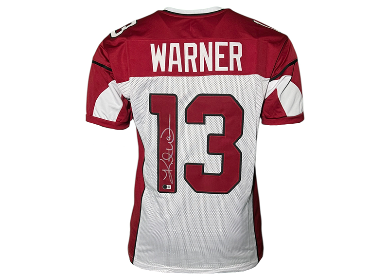 Kurt Warner Signed Arizona White Football Jersey Beckett