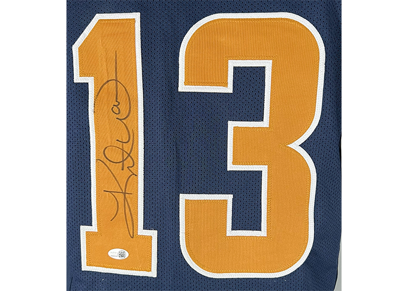 Kurt Warner Signed St. Louis Blue Football Jersey JSA