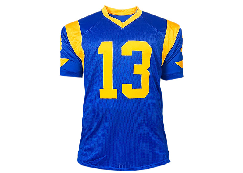 Kurt Warner Signed St. Louis Blue Football Jersey JSA