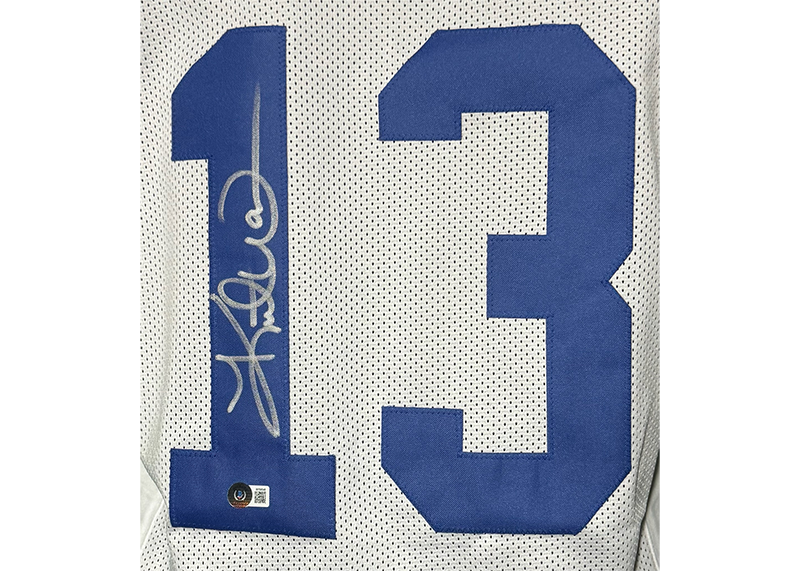 Kurt Warner Signed St. Louis White Football Jersey Beckett