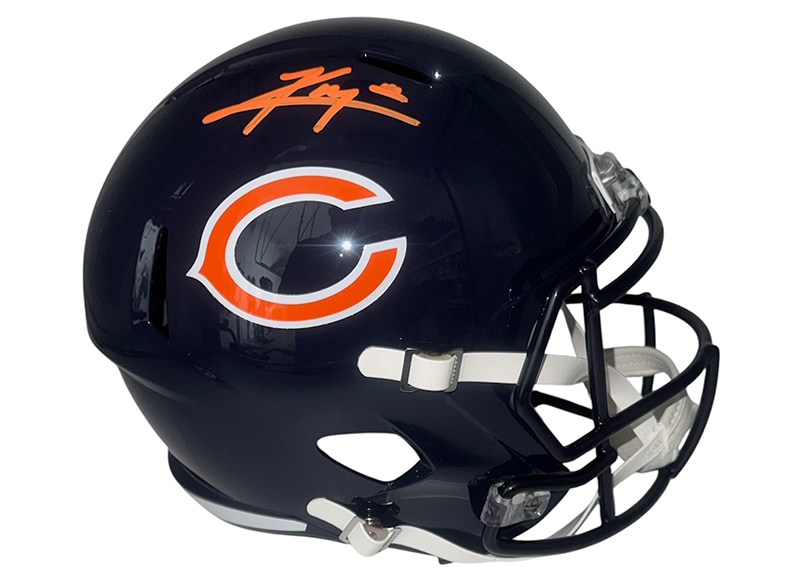 Kyle Monangai Signed Chicago Bears Speed Full Size Helmet JSA