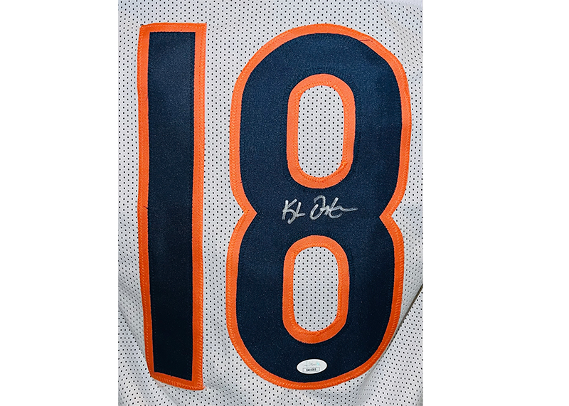 Kyle Orton Signed Chicago Game Cut White Football Jersey JSA