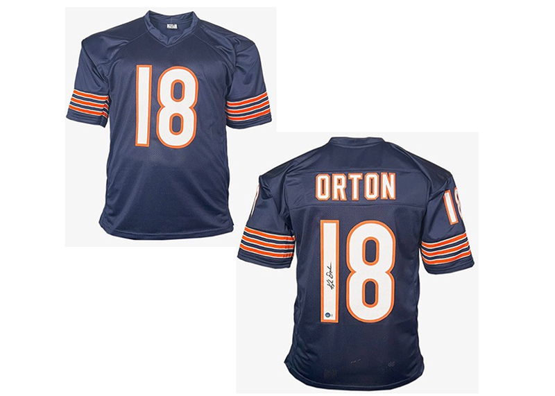 Kyle Orton Signed Custom Blue Football Jersey (Beckett)