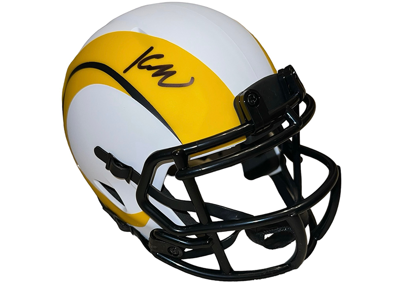 Kyren Williams Signed Los Angeles Rams Lunar Mini Football Helmet Beckett