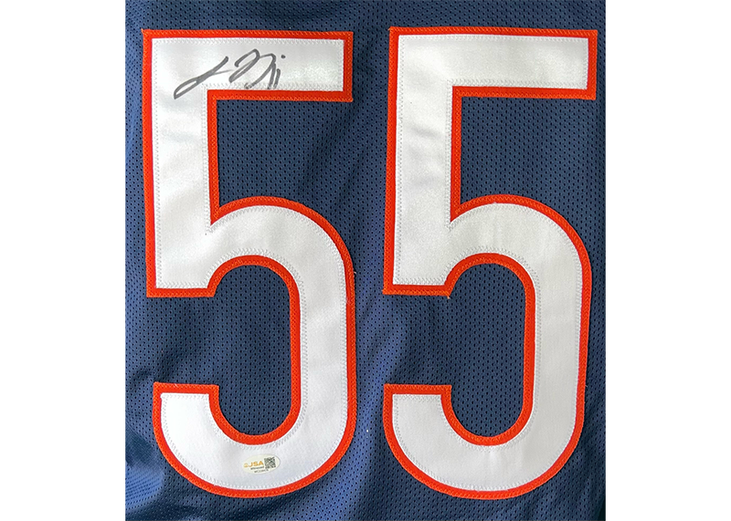 Lance Briggs Signed Chicago Blue Football Jersey JSA