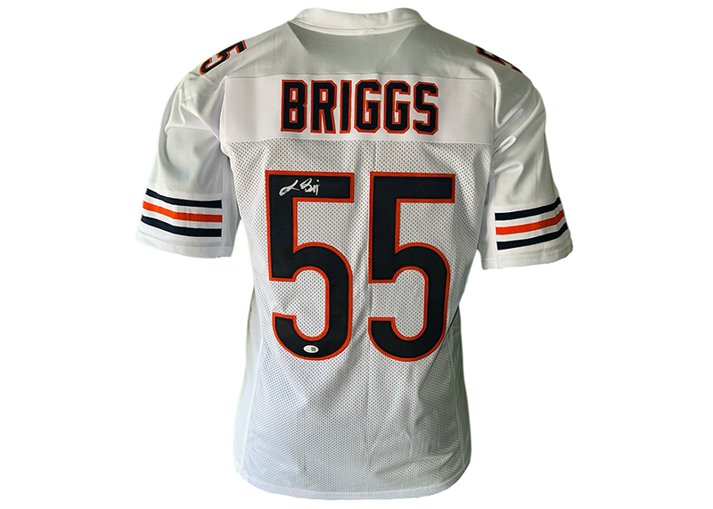 Lance Briggs Signed Chicago White Football Jersey JSA