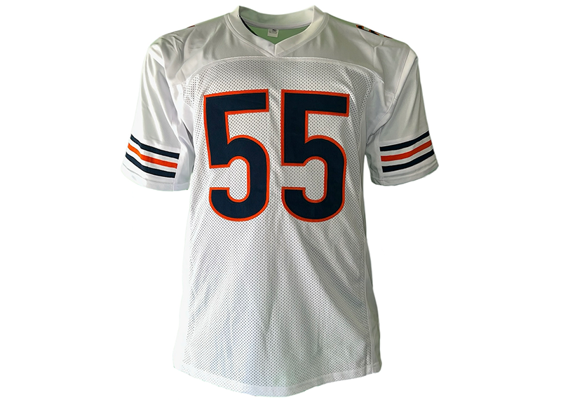Lance Briggs Signed Chicago White Football Jersey JSA