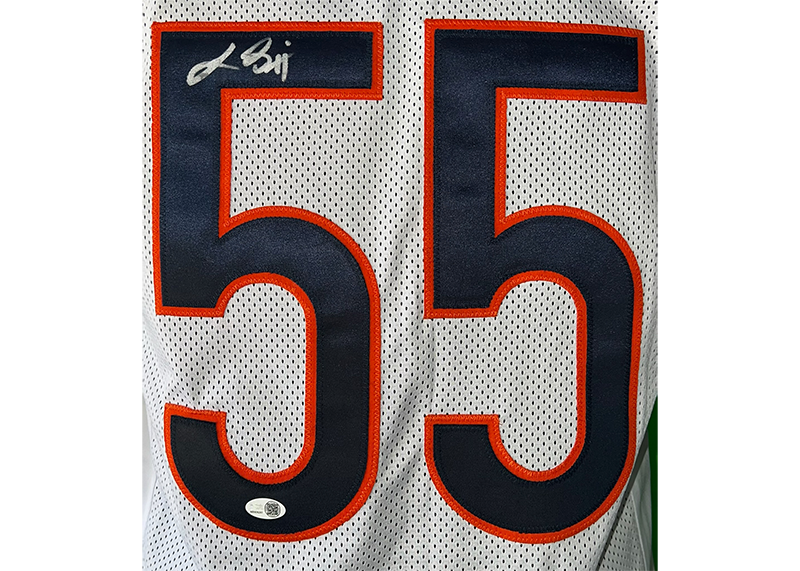 Lance Briggs Signed Chicago White Football Jersey JSA