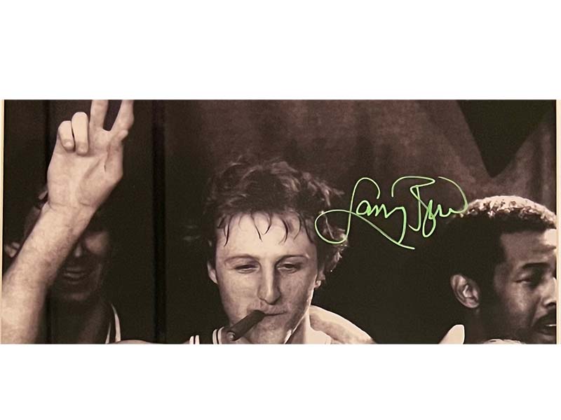 Larry Bird Autographed Boston Celtics 16x20 Frame Photo