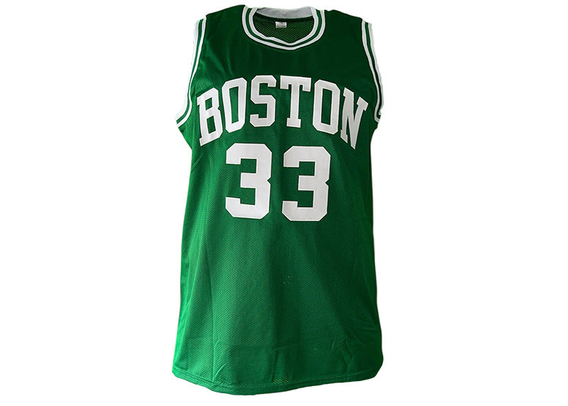 Larry Bird Autographed Boston Green Basketball Jersey Beckett