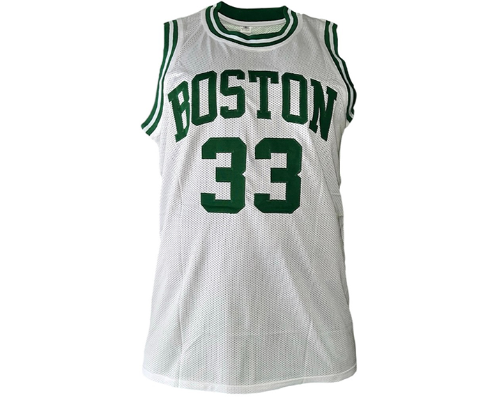 Larry Bird Autographed Boston White Basketball Jersey Beckett