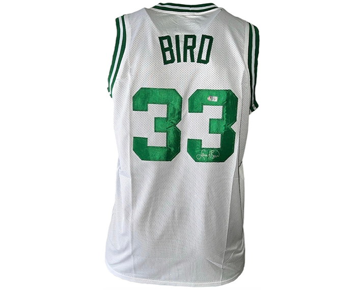 Larry Bird Autographed Custom White Boston Basketball Jersey Beckett