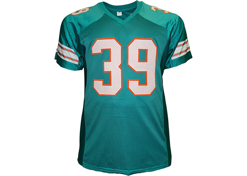 Larry Csonka Unsigned Miami Teal Football Jersey