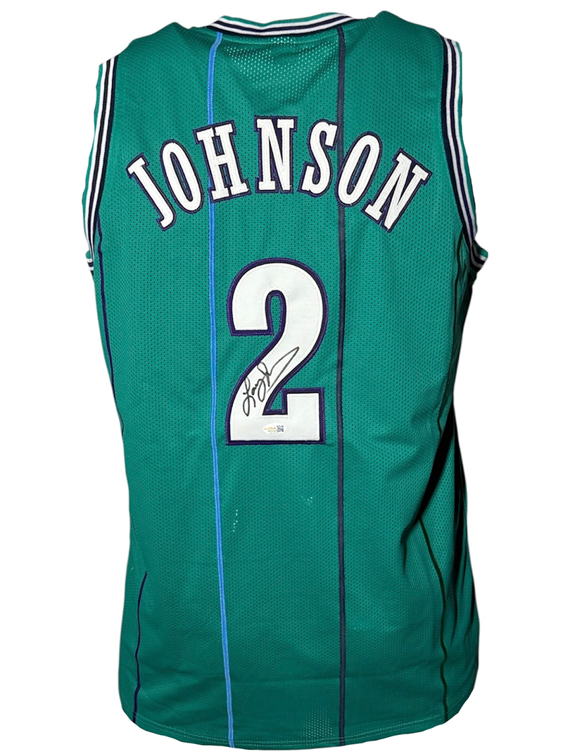 Larry Johnson Signed Charlotte Basketball Jersey JSA