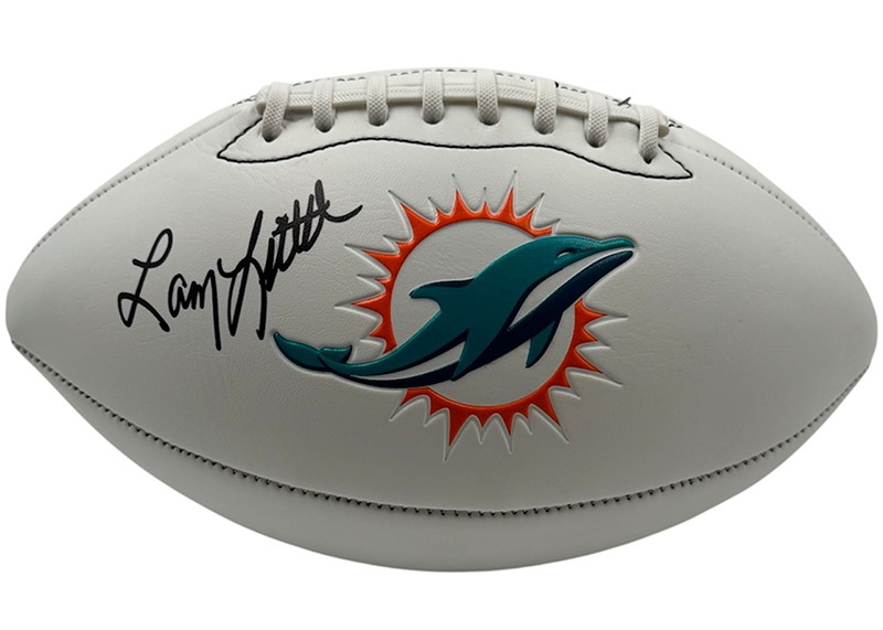 Larry Little Signed Miami Dolphins Logo Football JSA