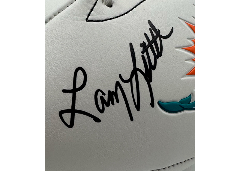 Larry Little Signed Miami Dolphins Logo Football JSA
