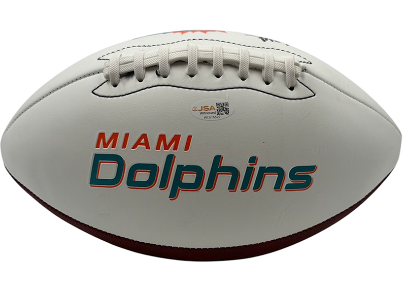 Larry Little Signed Miami Dolphins Logo Football JSA