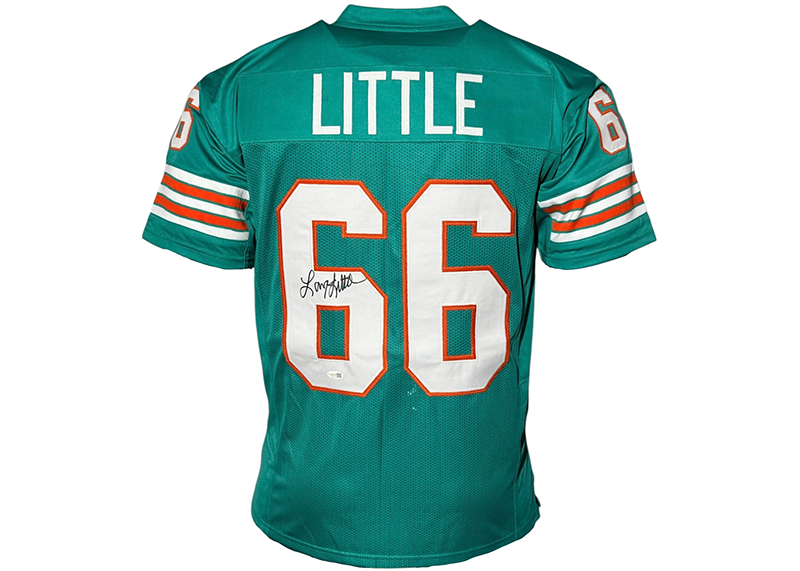 Larry Little Signed Miami Teal Football Jersey JSA