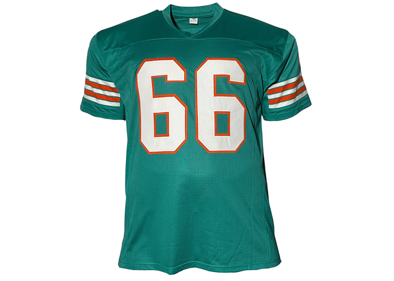 Larry Little Signed Miami Teal Football Jersey JSA