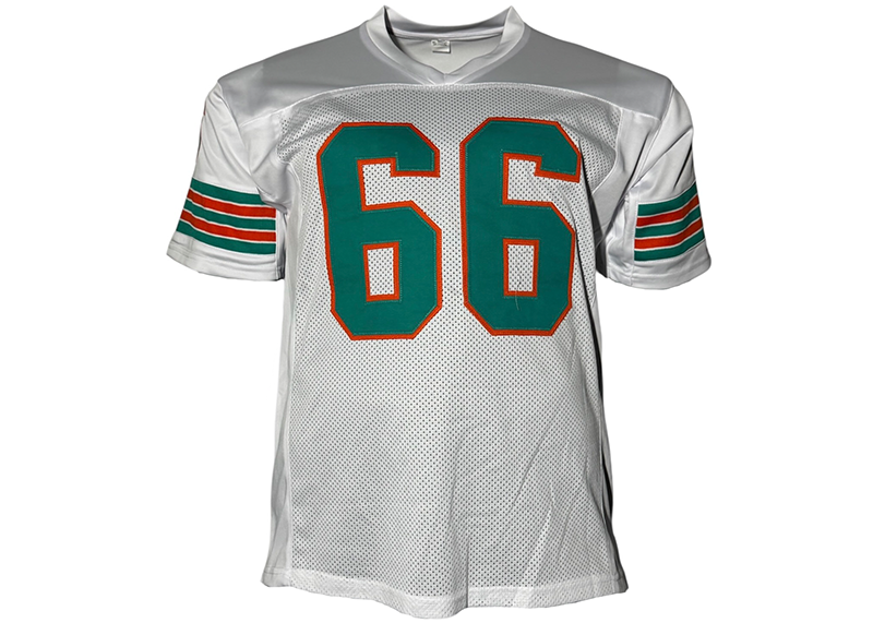 Larry Little Signed Miami White Football Jersey JSA