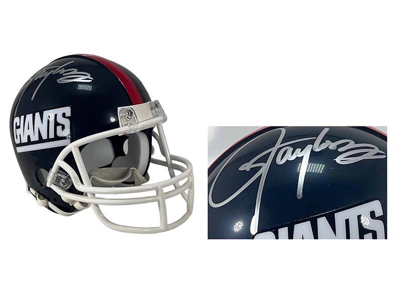 Lawrence Taylor Autographed New York Giants Mini Football Helmet (JSA)