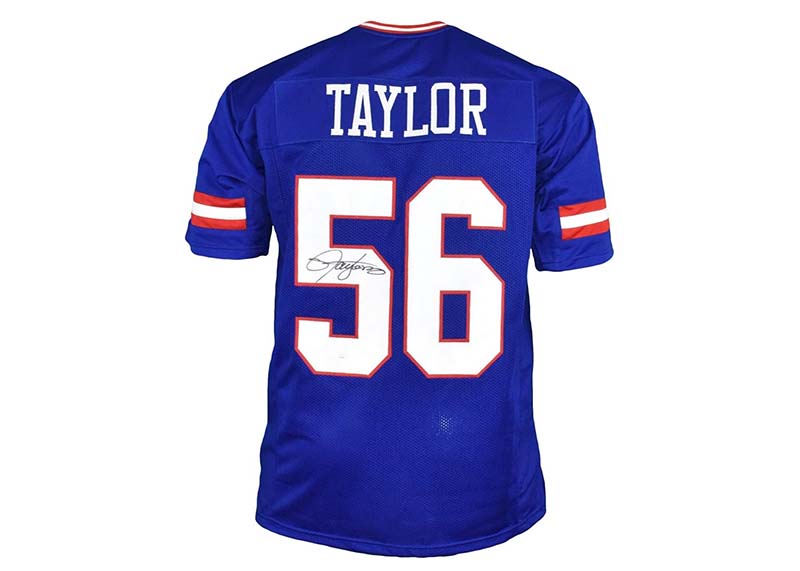 Lawrence Taylor Signed New York Blue Football Jersey Beckett
